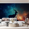 Capricorn Celestial Antelope Mural Wallpaper — Cosmic Gradient Mural Wallpaper - pure wallpaper artwork