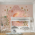 Pisces Zodiac Mural Wallpaper — Whimsical Floral Artistry Mural Wallpaper - pure wallpaper artwork