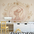 Sagittarius Celestial Archer Mural Wallpaper — Soft Earthy Tones Mural Wallpaper - pure wallpaper artwork