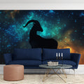 Capricorn Goat Nebula Mural Wallpaper — Celestial Cosmic Design Mural Wallpaper - pure wallpaper artwork