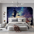 Celestial Libra Scales Mural Wallpaper — Cosmic Night Sky Design Mural Wallpaper - pure wallpaper artwork