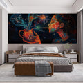 Celestial Tea Party Mural Wallpaper — Whimsical Cosmic Art Mural Wallpaper - pure wallpaper artwork
