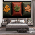Autumn Harvest Leaf Pillows Mural Wallpaper — Seasonal Comfort Mural Wallpaper - pure wallpaper artwork