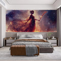 Virgo Celestial Goddess Mural Wallpaper — Cosmic Art Mural Wallpaper - pure wallpaper artwork