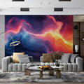 Nebula Flow Mural Wallpaper — Abstract Fluid Art Mural Wallpaper - pure wallpaper artwork