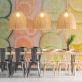 Citrus Slices Mural Wallpaper — Colorful Fruit Pattern Mural Wallpaper - pure wallpaper artwork