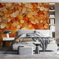 Sun-Drenched River Stone Mural Wallpaper —Warm Earthy Tones Mural Wallpaper - pure wallpaper artwork