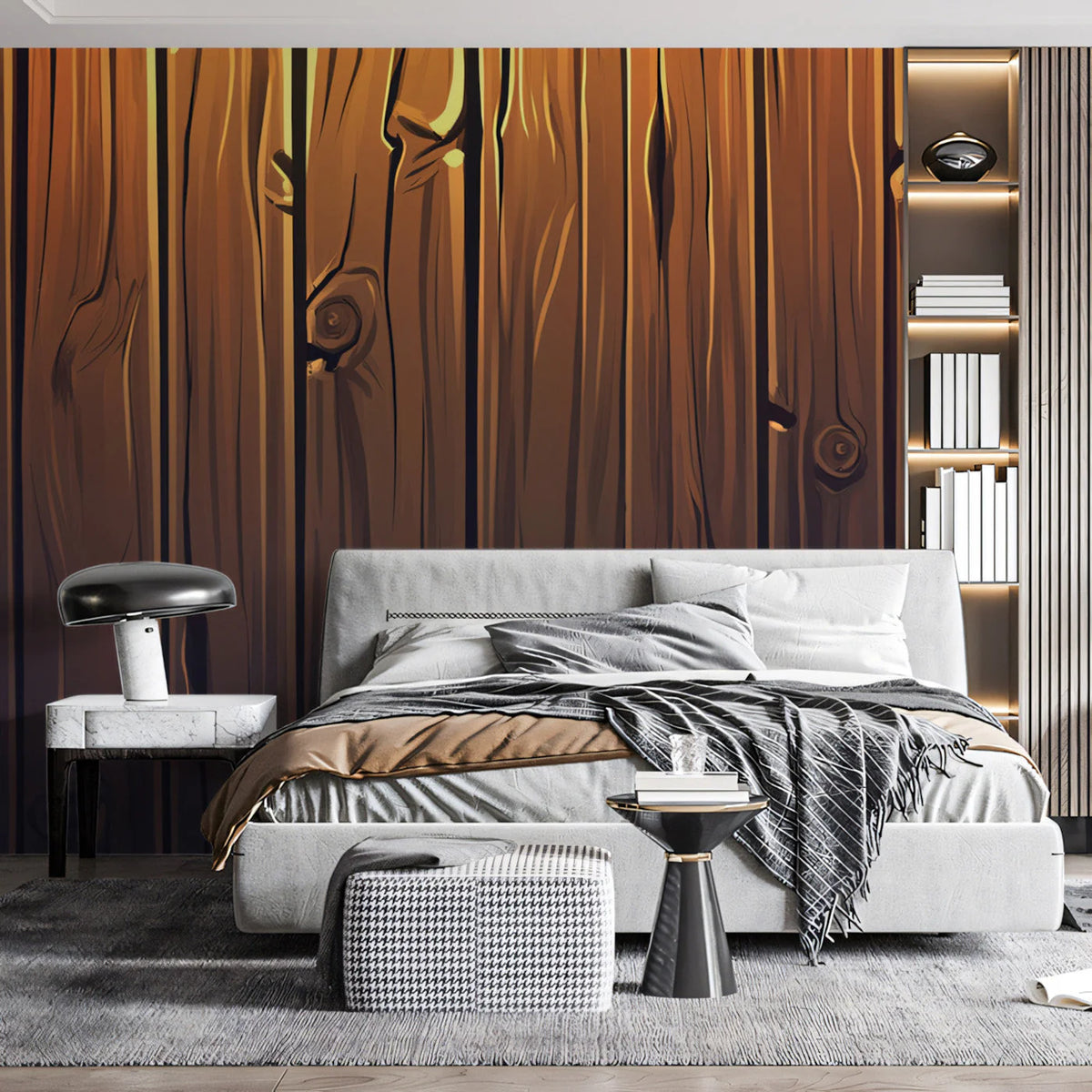 Sun-Drenched Timber Planks Mural Wallpaper — Warm Rustic Design Mural Wallpaper - pure wallpaper artwork