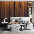 Sun-Drenched Timber Planks Mural Wallpaper — Warm Rustic Design Mural Wallpaper - pure wallpaper artwork