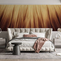 Golden Wheat Field Mural Wallpaper — Organic Linear Texture Mural Wallpaper - pure wallpaper artwork