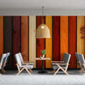 Multicolor Wood Plank Mural Wallpaper — Warm Rustic Aesthetic Mural Wallpaper - pure wallpaper artwork