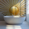 Golden Sunburst Marble Mural Wallpaper — Luxury Modern Design Mural Wallpaper - pure wallpaper artwork