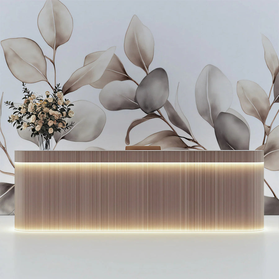 Minimalist Eucalyptus Mural Wallpaper — Soft Botanical Design Mural Wallpaper