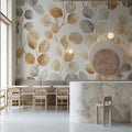 Watercolor Eucalyptus Leaf Mural Wallpaper — Soft Neutral Tones Mural Wallpaper - pure wallpaper artwork