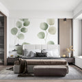 Watercolor Eucalyptus Leaf Mural Wallpaper — Soft Botanical Design Mural Wallpaper - pure wallpaper artwork