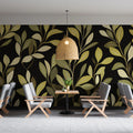 Olive Leaf Botanical Mural Wallpaper — Modern Organic Design Mural Wallpaper - pure wallpaper artwork