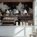 Winter Vineyard Mural Wallpaper — Botanical Seasonal Art Mural Wallpaper - pure wallpaper artwork