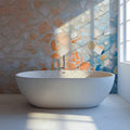 Abstract Mosaic Tile Mural Wallpaper — Contemporary Terrazzo Decor Mural Wallpaper - pure wallpaper artwork