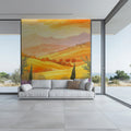 Mediterranean Golden Hour Landscape Mural Wallpaper - pure wallpaper artwork