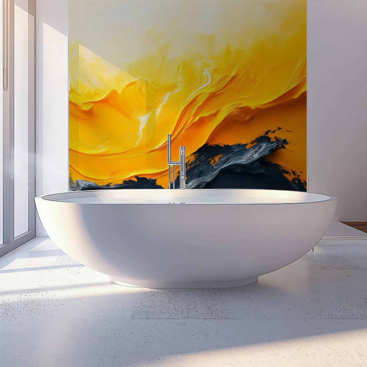 Sunlight and Shadow Abstract Brushstroke Mural Wallpaper - pure wallpaper artwork