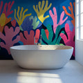 Vivid Coral Reef Mural Wallpaper — Artistic Underwater Design Mural Wallpaper - pure wallpaper artwork