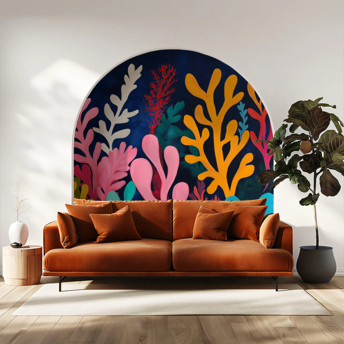 Underwater Coral Reef Mural Wallpaper — Artistic Marine Scene Mural Wallpaper - pure wallpaper artwork