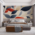 Abstract Foliage Mural Wallpaper — Modern Botanical Wall Decor Mural Wallpaper - pure wallpaper artwork