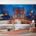 Arc de Triomphe Sunset Mural Wallpaper — Urban Landmark Decor Mural Wallpaper - pure wallpaper artwork