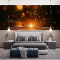 Golden Spark and Water Reflection Mural Wallpaper - pure wallpaper artwork