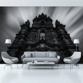 Gothic Cathedral Mural Wallpaper —Monochromatic Architectural Art Mural Wallpaper - pure wallpaper artwork