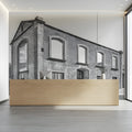 Ruined Stone Building Mural Wallpaper — Urban Architectural Design Mural Wallpaper - pure wallpaper artwork