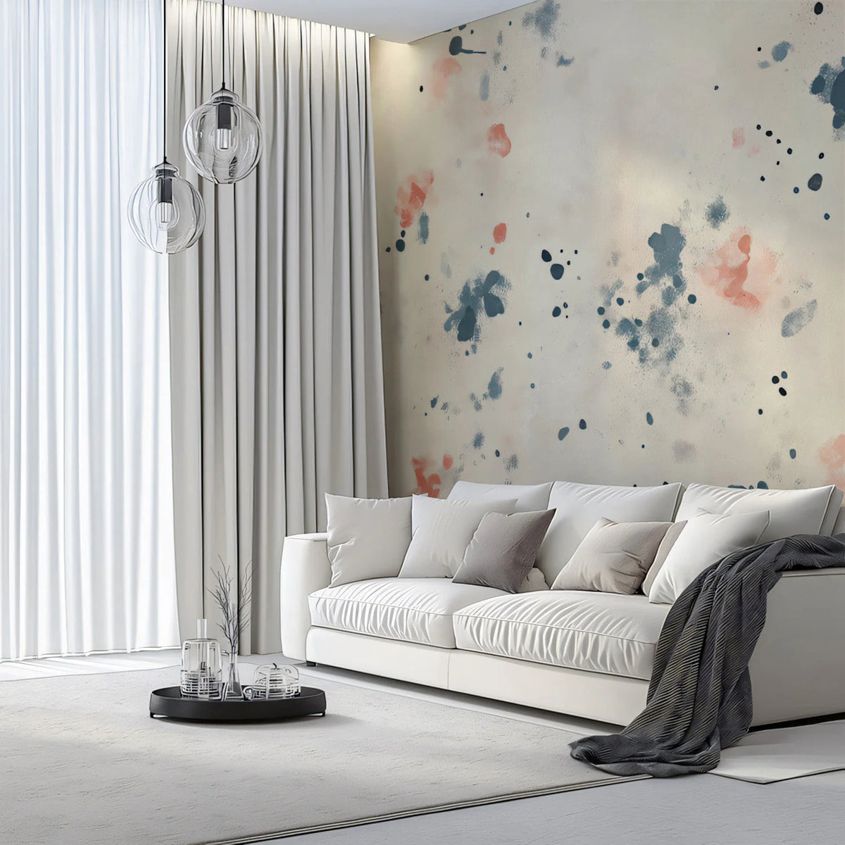 Abstract Splatter Mural Wallpaper — Modern Artistic Wall Decor Mural Wallpaper - pure wallpaper artwork