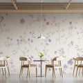 Lavender Meadow Floral Mural Wallpaper — Soft Botanical Design Mural Wallpaper - pure wallpaper artwork