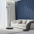 Minimalist Diagonal Vine Mural Wallpaper — Soft Blue Abstract Mural Wallpaper - pure wallpaper artwork