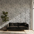 Intricate Monochrome Floral Mural Wallpaper —Hand-Drawn Sketch Mural Wallpaper - pure wallpaper artwork