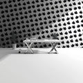 Black Maple Leaf Graphic Mural Wallpaper — Modern Minimalist Style Mural Wallpaper - pure wallpaper artwork