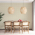 Rustic Botanical Berry Mural Wallpaper — Dotted Cream and Red Mural Wallpaper - pure wallpaper artwork