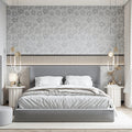 Minimalist Maple Leaf Mural Wallpaper — Line Art Graphic Mural Wallpaper - pure wallpaper artwork