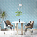 Sky Blue Delicate Botanical Mural Wallpaper — Minimalist Decor Mural Wallpaper - pure wallpaper artwork