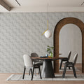 Minimalist Botanical Sprig Mural Wallpaper — Soft Gray Mural Wallpaper - pure wallpaper artwork