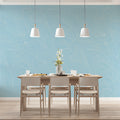 Floating Petal Mural Wallpaper — Soft Blue Line Art Mural Wallpaper - pure wallpaper artwork