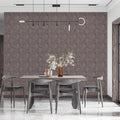 Pressed Botanical Leaf Mural Wallpaper — Earthy Brown Design Mural Wallpaper - pure wallpaper artwork