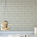 Forest Friends Animal Mural Wallpaper —Whimsical Sketch Design Mural Wallpaper - pure wallpaper artwork