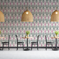 Stylized Botanical Leaf Mural Wallpaper — Soft Pastel Boho Pattern Mural Wallpaper - pure wallpaper artwork