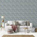 Light Blue & Yellow Ditsy - Floral Pattern Wallpaper for Living Rooms Mural Wallpaper - pure wallpaper artwork