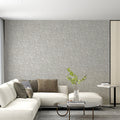 Dainty Wildflower Meadow Mural Wallpaper — Soft Gray and White Mural Wallpaper - pure wallpaper artwork
