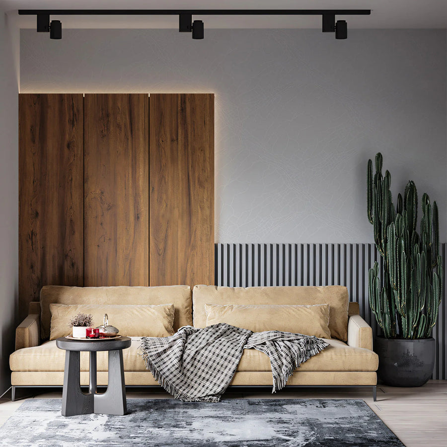 Cracked Stone Minimalist Mural Wallpaper — Soft Gray Mural Wallpaper