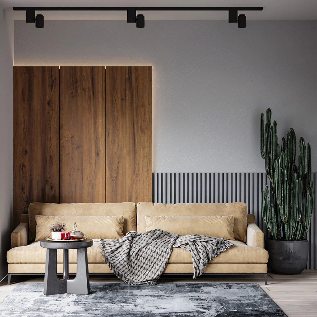 Cracked Stone Minimalist Mural Wallpaper — Soft Gray Mural Wallpaper - pure wallpaper artwork