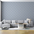 Dainty Leaf Pattern Mural Wallpaper — Minimalist Soft Blue Mural Wallpaper - pure wallpaper artwork