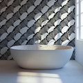 Ginkgo Leaf Geometric Mural Wallpaper — Modern Monochrome Mural Wallpaper - pure wallpaper artwork